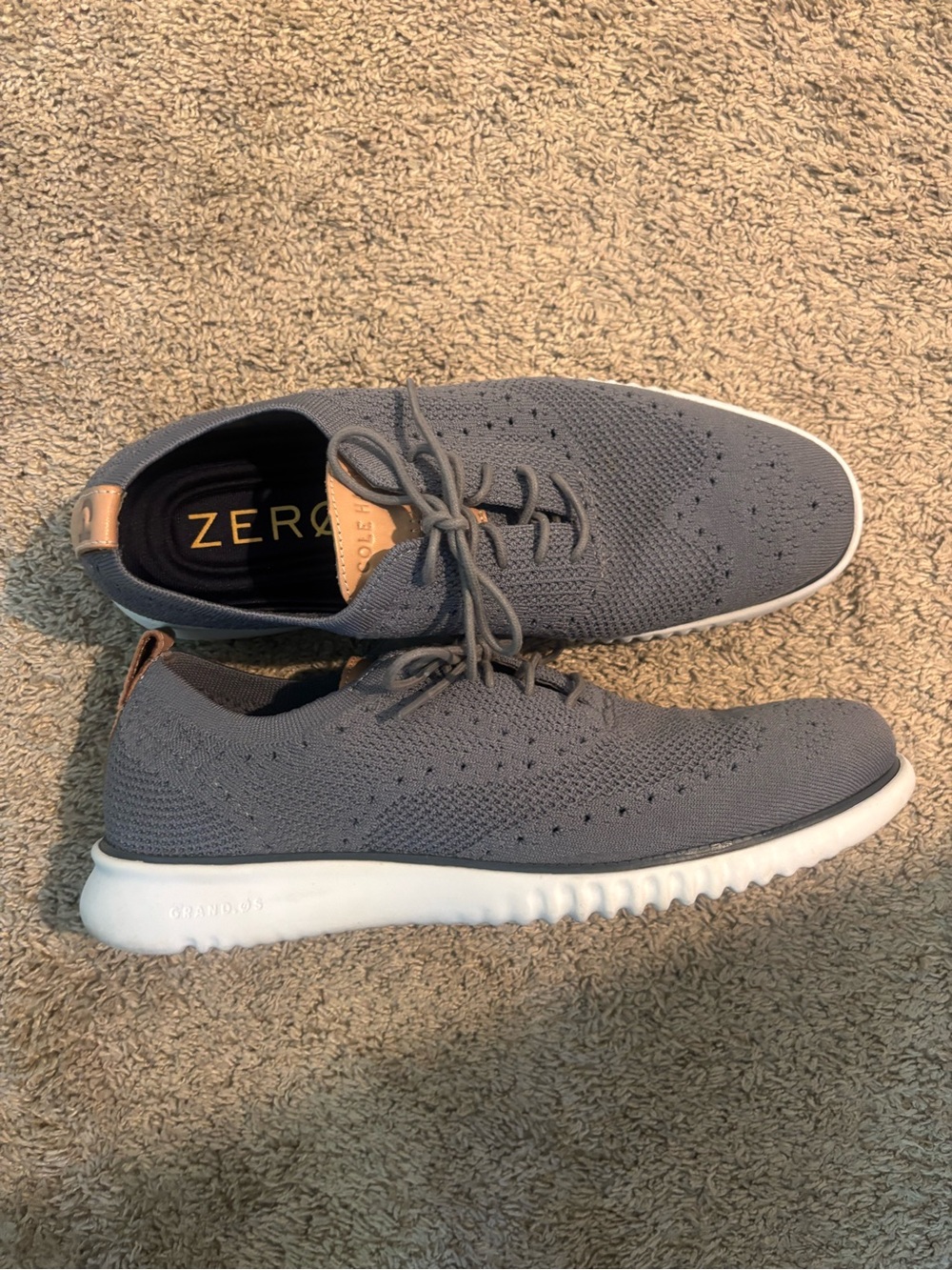 Cole Haan Gray Knit Lace-Up ZerøGrand Sneaker